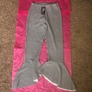 New Plaid Wide Leg Trousers